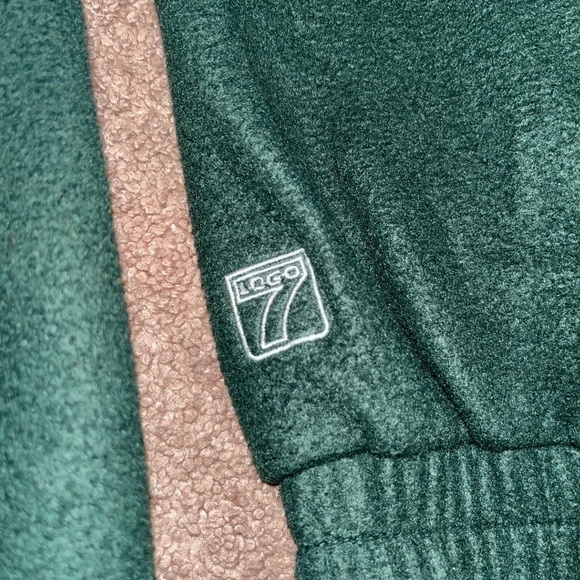 Vintage Logo 7 1/4 Zip Fleece Pullover Green Bay Packers - Picture 2 of 8